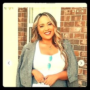 Houndstooth crop blazer